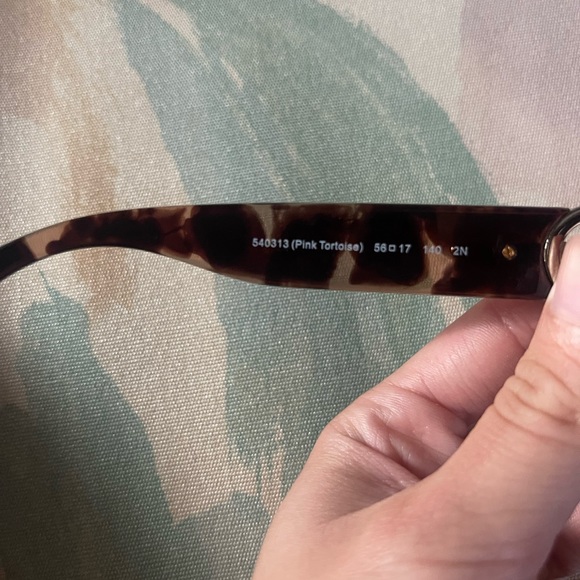 Coach Pink Tortoise Oversized Metal Soft Square Sunglasses - Picture 7 of 8